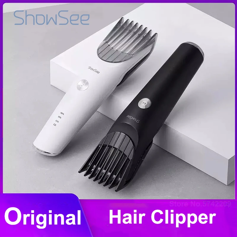 New ShowSee rechargeable Electric Hair Clipper hair trimmer barber professional choice ultra-thin Ceramic blade cutter | Бытовая