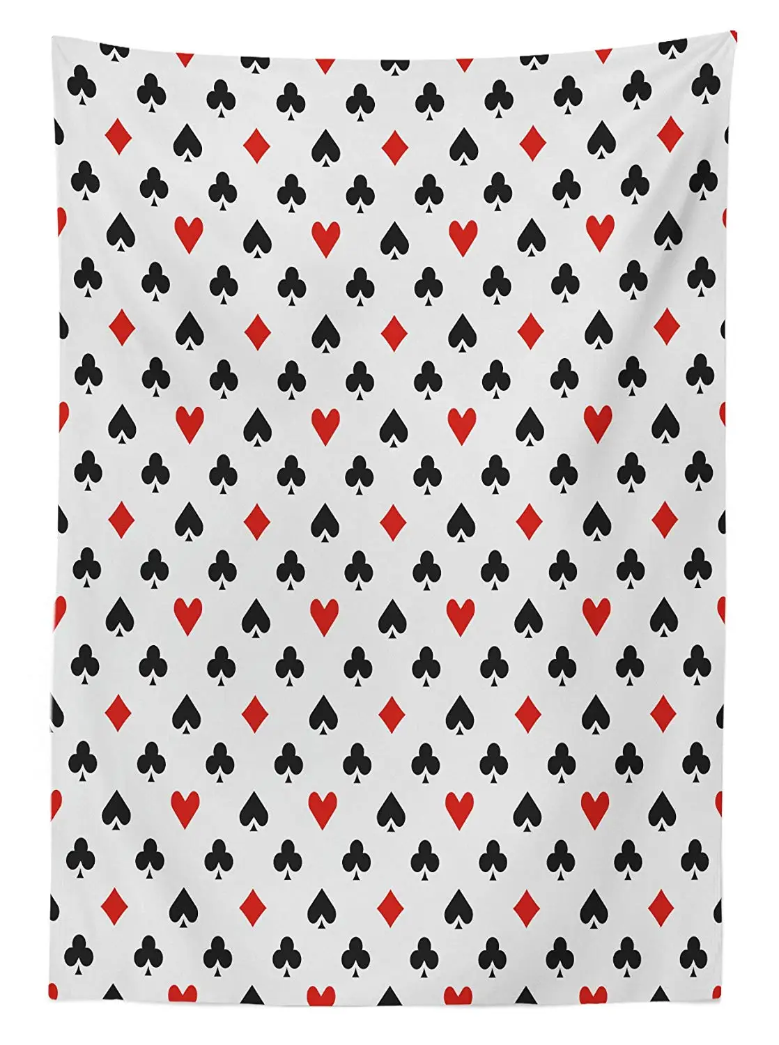 Скатерть в стиле казино ретро классические цвета с игральными картами костюмы