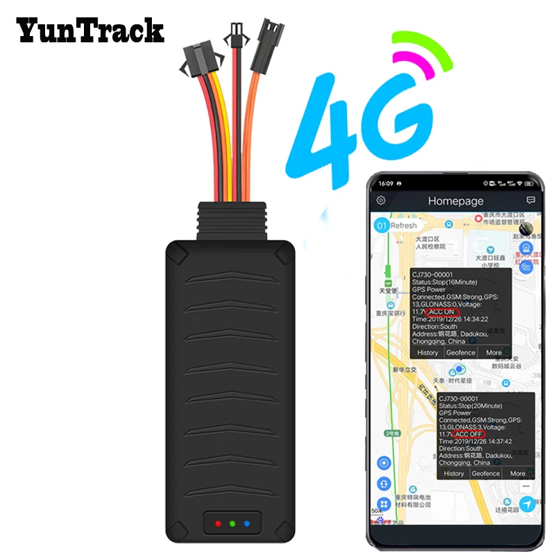 

4G GPS Tracker Car Motorcycle SOS Voice Monitor ACC status Tow away Power off SMS alarm shock move call Cut oil Locator CJ790D