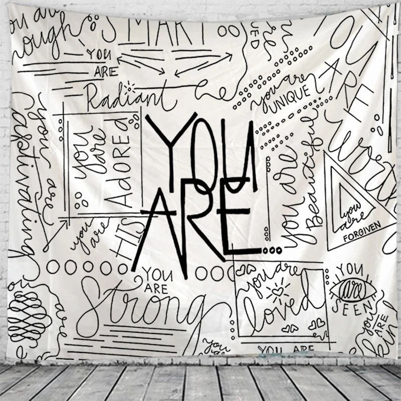 Черно белая луна Фон Ткань Гобелен Мандала гобелен стены украшения хиппи