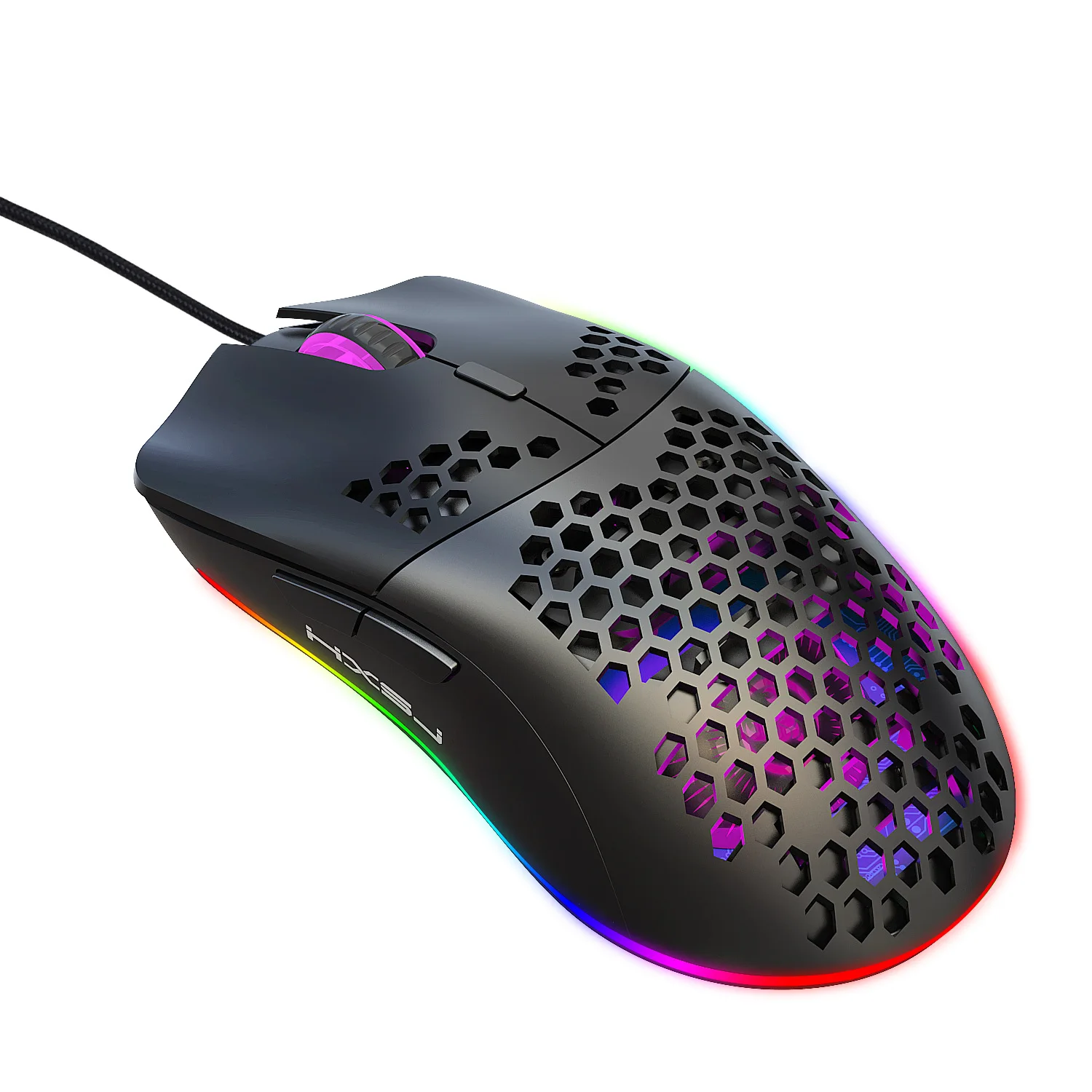 

Отверстие мышь RGB подсветкой программирования макросов игровая мышь с 6 кнопками, можно выключить свет 6400 Точек на дюйм игровая мышь