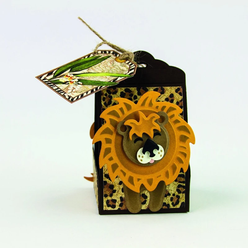 Мультфильм Лев высечки для изготовления открыток металлические трафареты