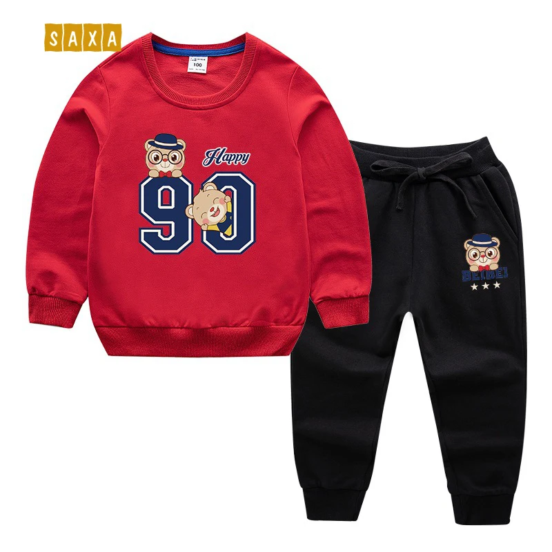 Детский костюм новая детская одежда из 100% хлопка на весну и осень для маленьких