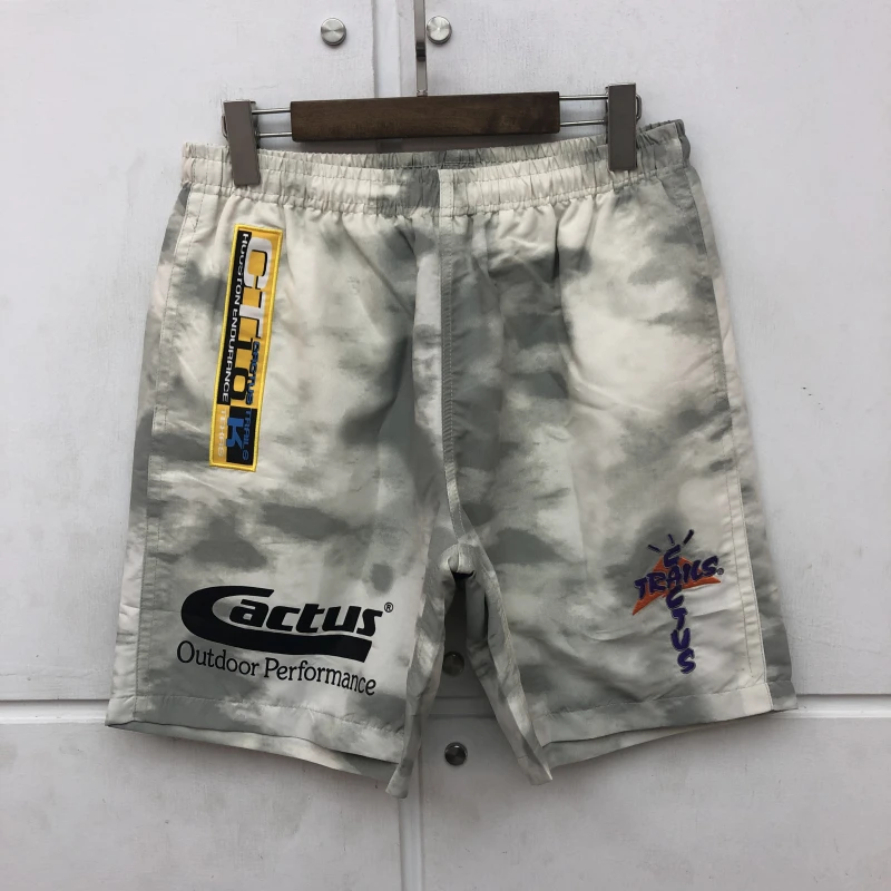 

Tie dye Travis Scott Cactus Jack Running Trails Mesh Shorts Men Women Best Quality Breechcloth Breathable Drawstring