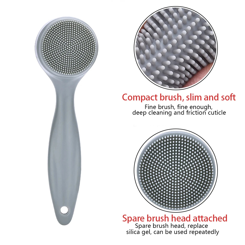 

Red And Blue Vibration Face-Lifting Instrument Facial Massage Face-Lifting USB Charging Clean Pore Silicone Cleansing Brush