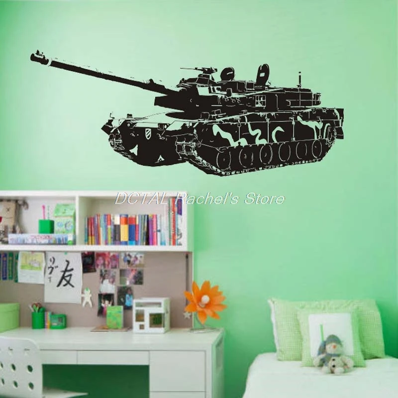 K2 Main Battle Tank Wall Sticker Military Weapon Decal Vinyl Sticker House Murals For Kids Room Decoration