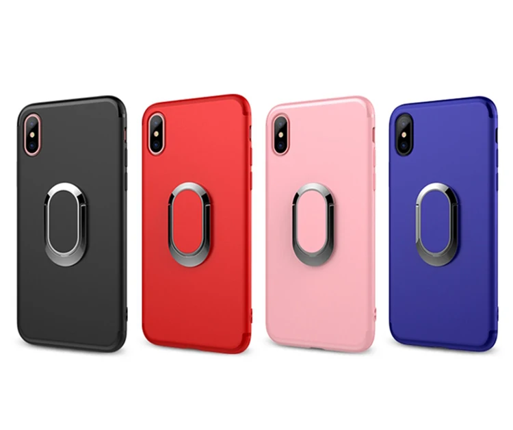 Для iPhone 6 6s 7 Plus чехол для телефона Магнитный Автомобильный держатель Подставка задняя чехол для iPhone 8 X с стенд для колец на палец чехол