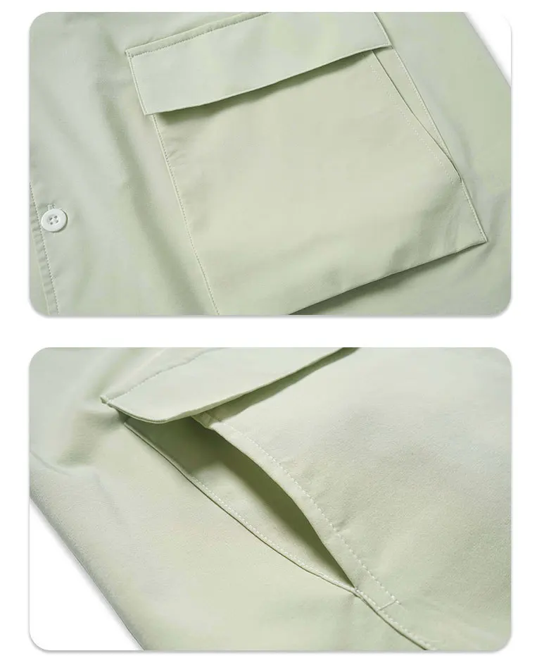 

Men Short Sleeve Loose Casual Japan Korea Style Streetwear Vintage Turn Collar Shirts Male Women Couple Hip Hop Solid Shirts