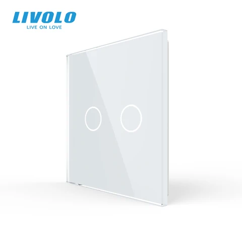 Стеклянная панель с белым жемчугом Livolo для сенсорного переключателя, VL-C7-C2-11 (4 цвета) - изображение