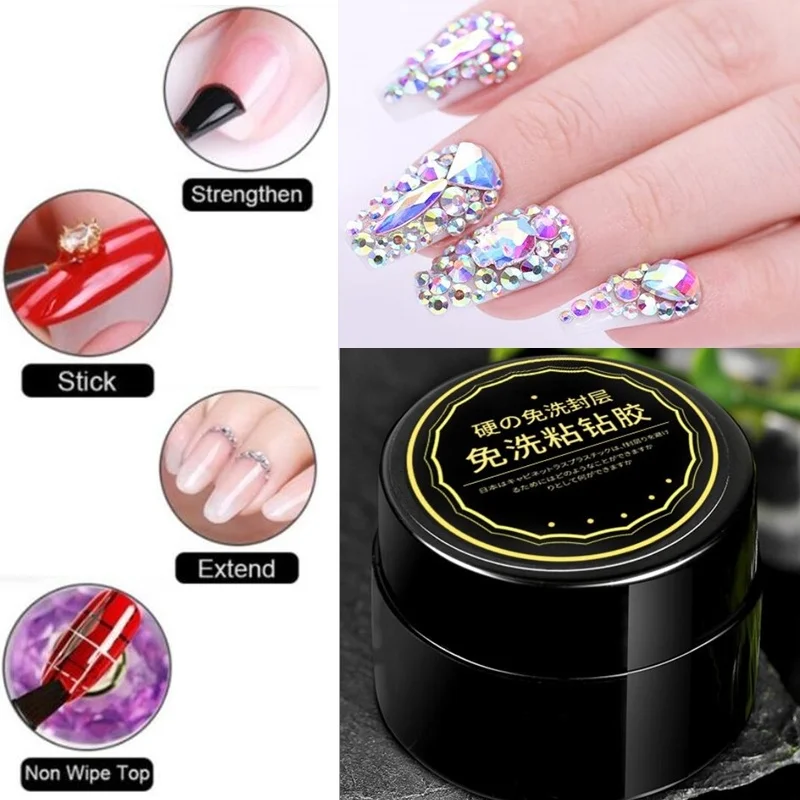 Профессиональный супер липкий клей для фольги 8 мл УФ Гель лак ногтей Кристальный