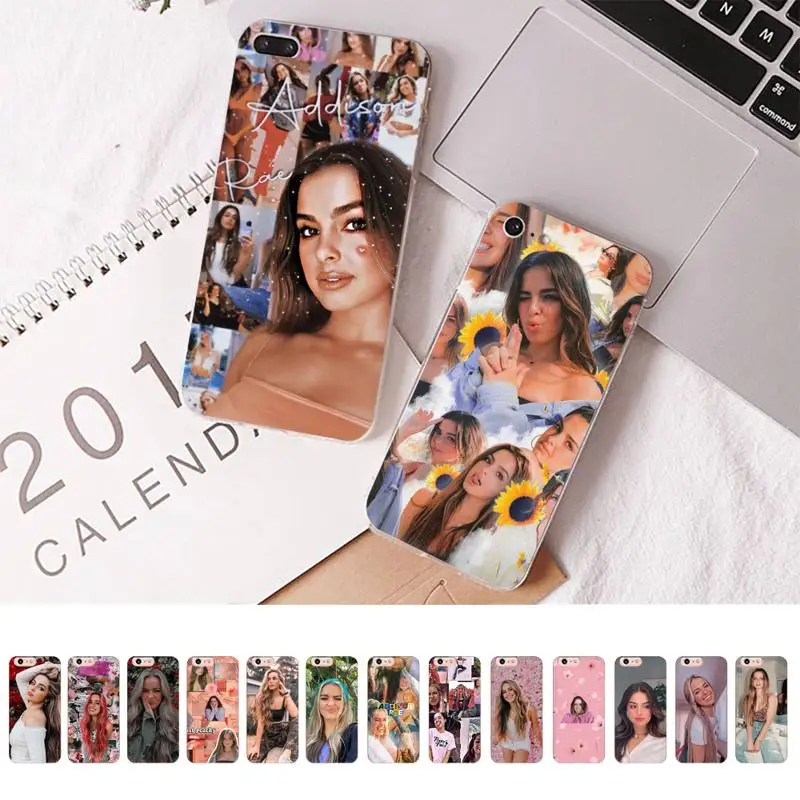 

FHNBLJ Addison Rae Phone Case for iPhone 11 12 pro XS MAX 8 7 6 6S Plus X 5S SE 2020 XR cover