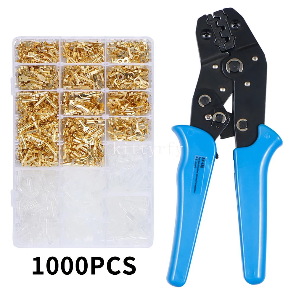 

Обжимные клеммы 1000/2,8/4,8 мм, 6,3 шт., изолированные штекерные и гнездовые соединители для проводов, набор изоляционные муфты