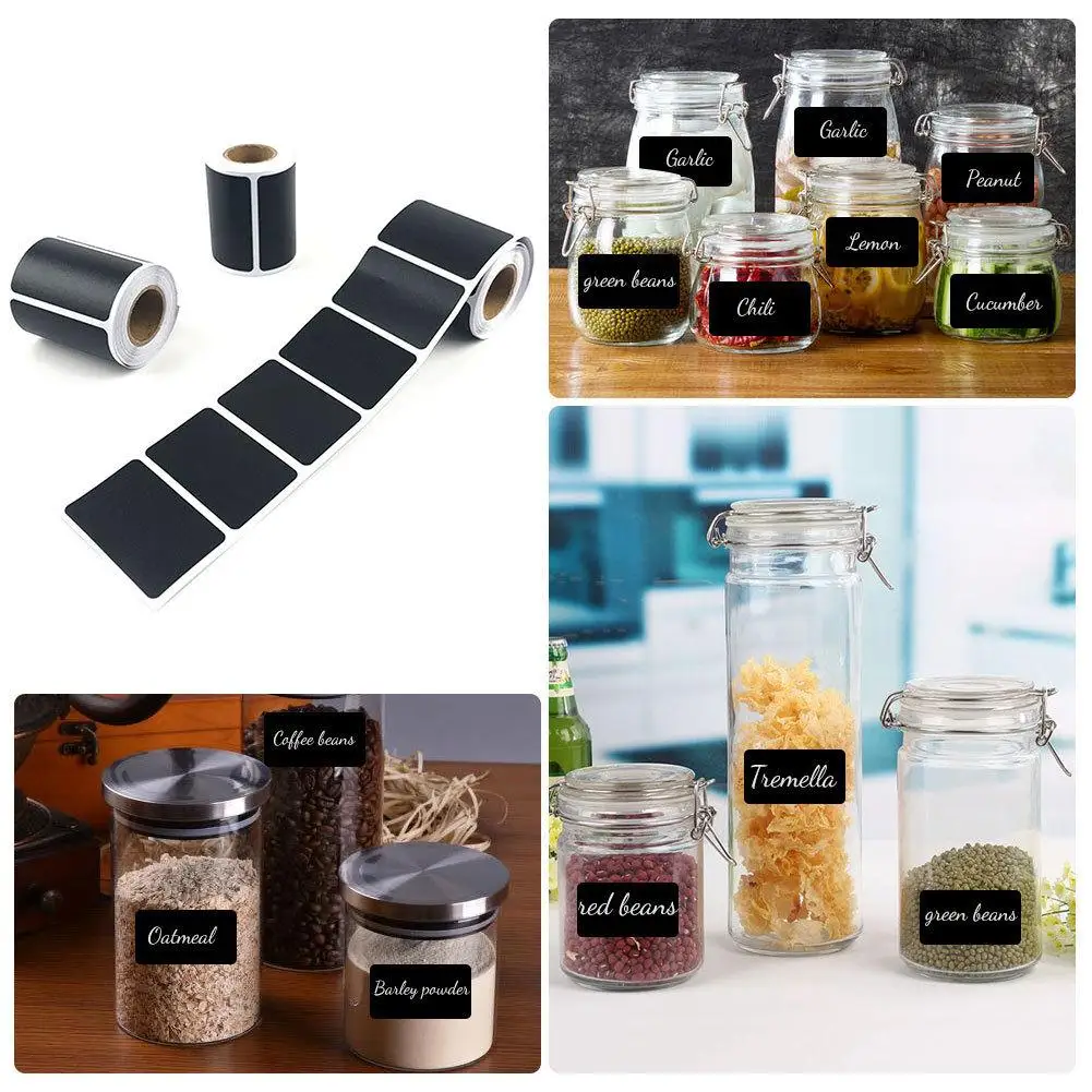 120 шт/рулон наклейки в виде меловой доски стираемые этикетки самоклеющиеся ярлык