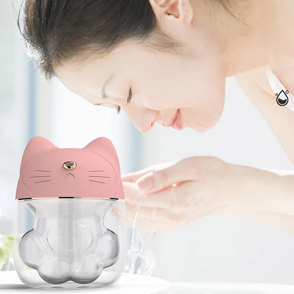 

Cute Cat Claw Cup Air Humidifier USB Desktop Diffuser Mist Maker Ultrasonic Air Humidifier Colorful Night Light