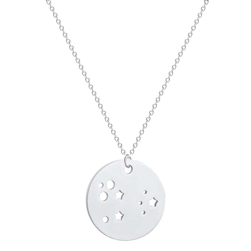 3 цвета ожерелье из нержавеющей стали для женщин круглая Геометрическая планета