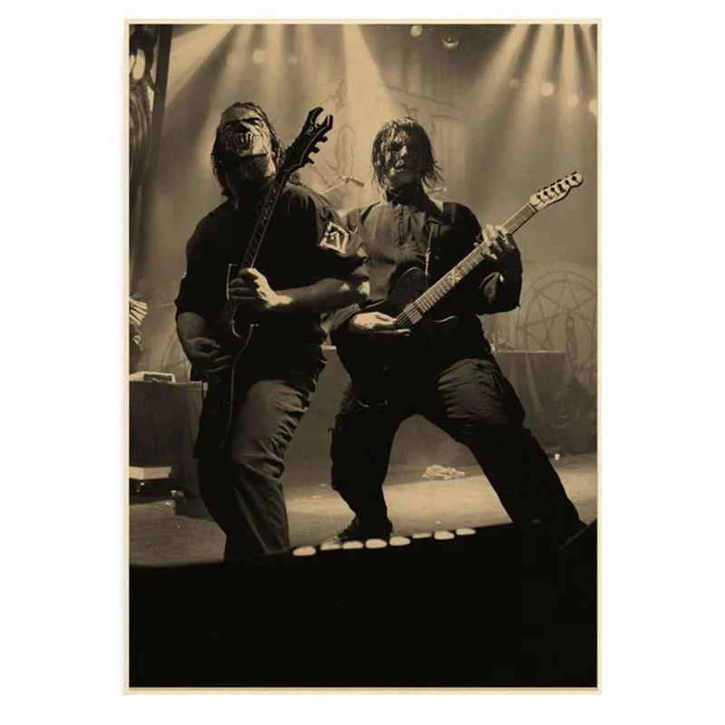 

Classic Heavy Metal Rock Band Vintage Posters Retro Kraft Paper Sticker DIY Home Bar Cafe Decor Pictures Gift Art Wall Painting