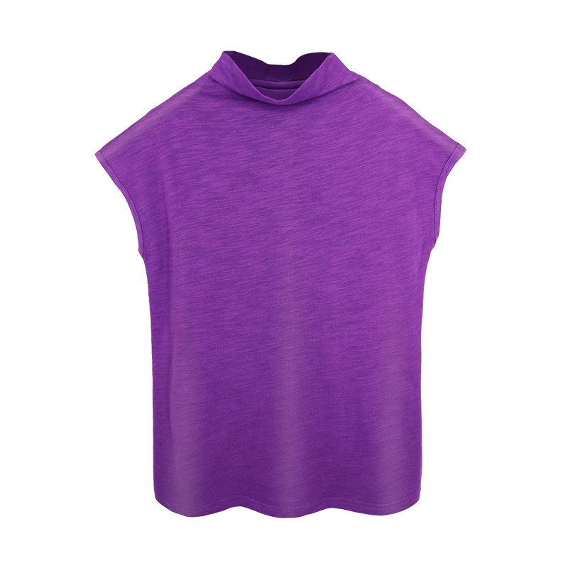 

2021 Summer 4XL New Arrival 100%Cotton Short Sleeve White T Shirt Women Half Turtleneck Korean Loose Tee Shirt Femme Fashion Top