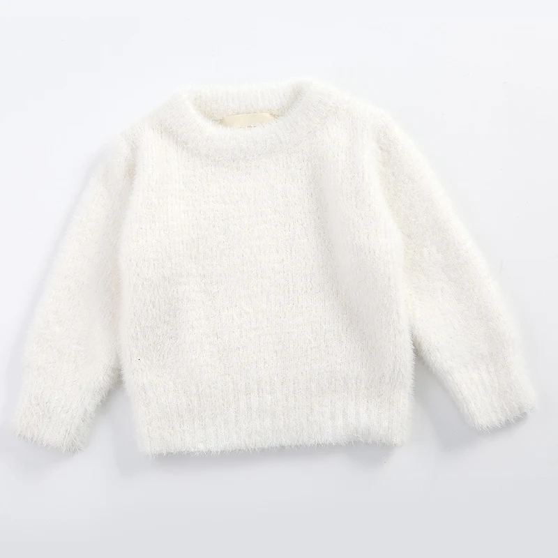 SY4054A Baby Girl Winter Clothes Imitation Mink Jacket Baby Warm Coat Christmas Sweater Sweaters For Girls 1-4 Years Old Kids Sweater - Цвет: SY4054A