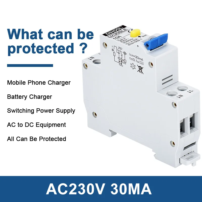 Новинка 18 мм AC230V RCD MCB RCBO RCCB тип A 1P + N ка автоматический выключатель остаточного