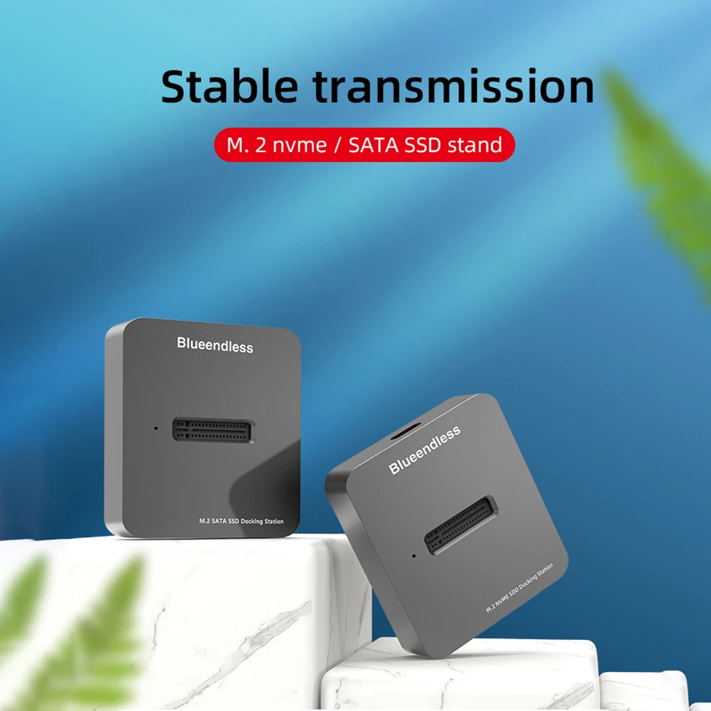 blueendless external dual hard disk drive hdd dock type c ssd dock station 10gbps m 2 sata nvme hdd ssd case docking station free global shipping