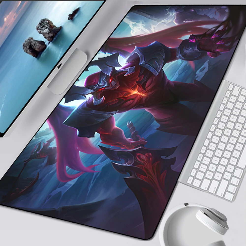 

Большой игровой коврик для мыши League of Legends Aatrox, компьютерный коврик для мыши, компьютерный геймерский коврик для мыши, ноутбук Mausepad XXL, клавиа...