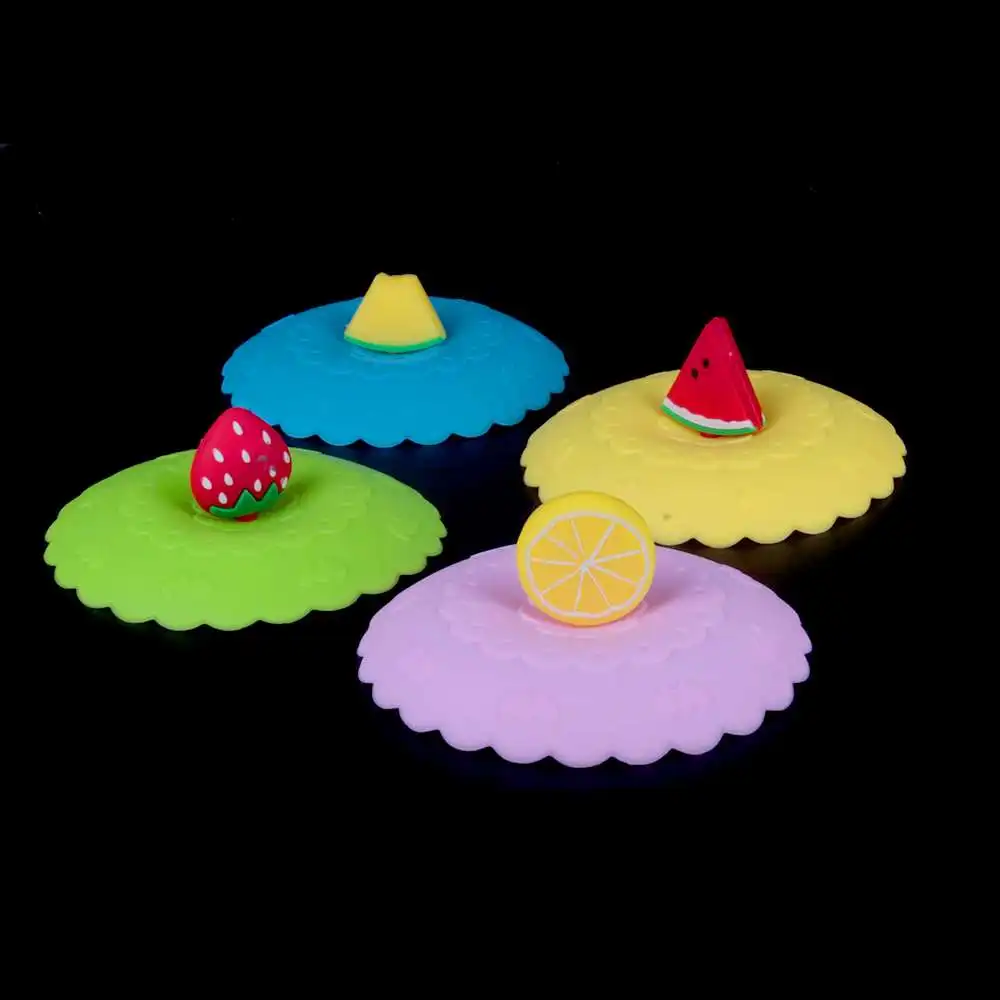 

8pcs 10cm Silicone Dustproof Cup Lid Reusable Silicone Cup Lid Leakage-proof Heat-resistant Safe Cups Cover Seal Lids