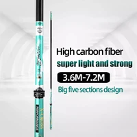 retractable fishing pole high quality carbon fiber 3 6m 3 9m 4 5m 4 8m 5 4m 5 7m 6 3m 7 2m carp pole