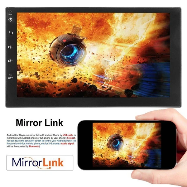 7 дюймовый Android 1 автомобильный Радио стерео MP5 четырехъядерный 3G WIFI двойной 2DIN