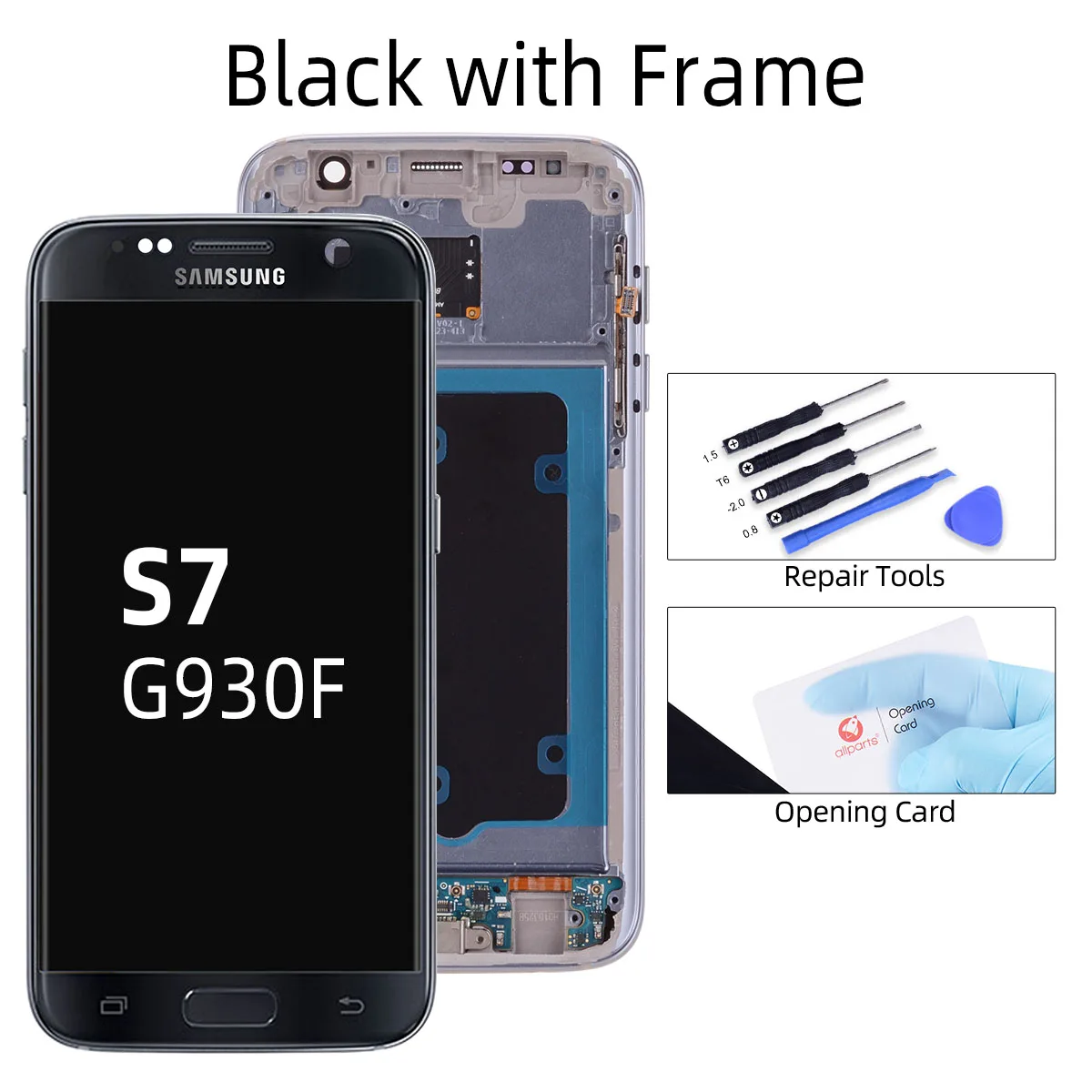 S7 Black Frame Супер AMOLED дисплей для SAMSUNG Galaxy S7 Edge lcd кодирующий преобразователь сенсорного экрана в сборе с рамкой G935F G935 S7 G930F - Цвет: S7 Black Frame