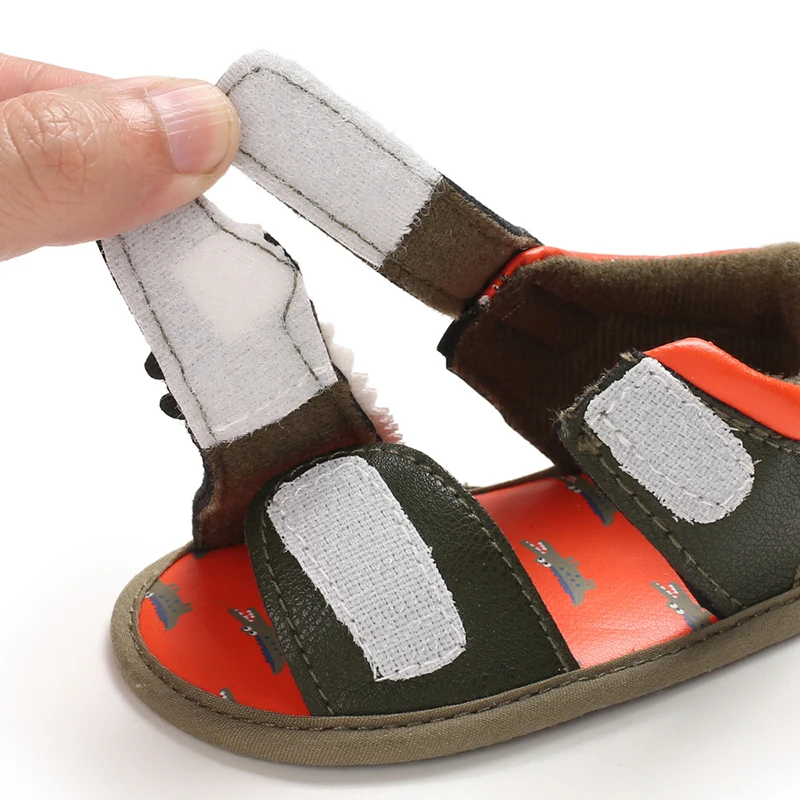 

Toddlers Baby Cartoon crocodile Leather First Walkers Sandals Boys Girls Soft bottom Bebe Anti-slip Baby shoes