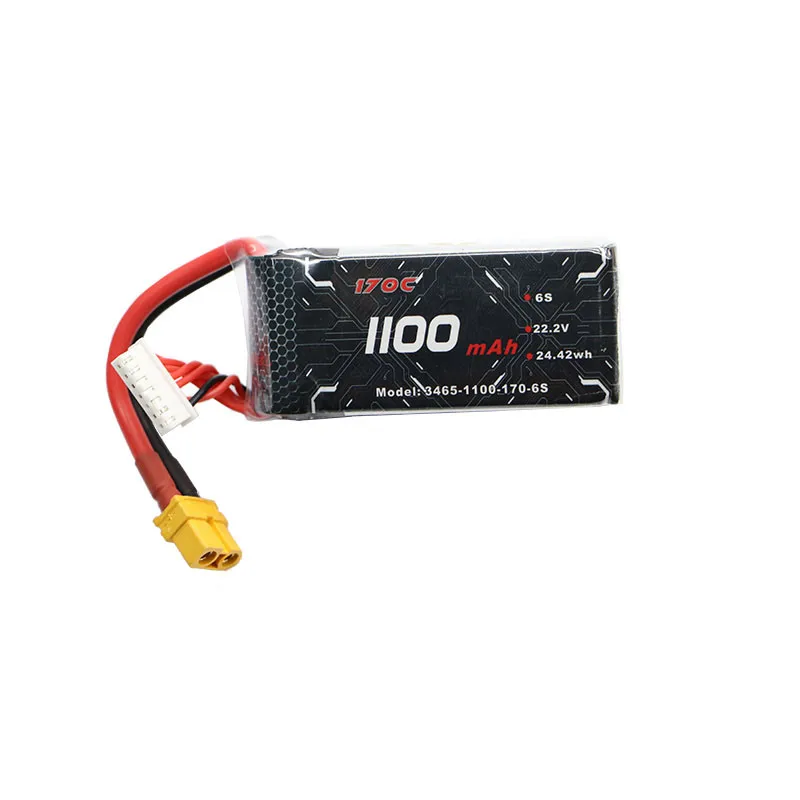 

Lipo Battery 1100mAh 170C 3S 4S 6S 11.1V 14.8V 22.2V XT60 Plug Connector for FPV Racing Drone Frame Kit Quacopter Whoop Parts