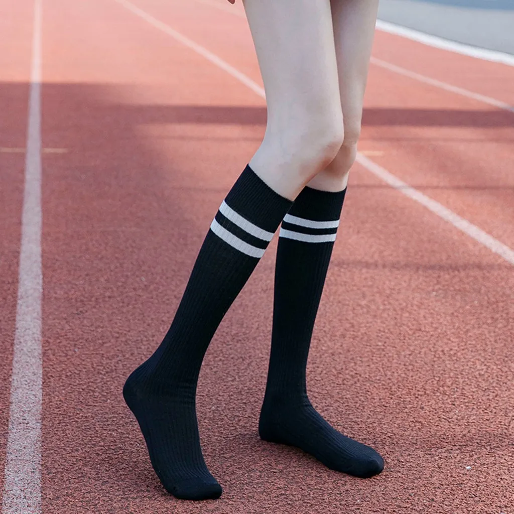 KANCOOLD 1 Pair Sexy Striped Long Stockings Women Cotton New Fashion Winter High Stocking For Ladies Girls Dec26 | Женская одежда