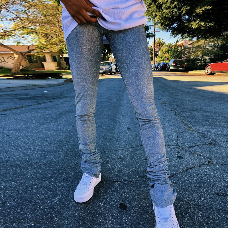 

Sparkling Stacked Pants Y2K Glitter High Wait Pants Fashion Club Trousers Women Sexy Party Winter Fall Clothes Punk Streetwear