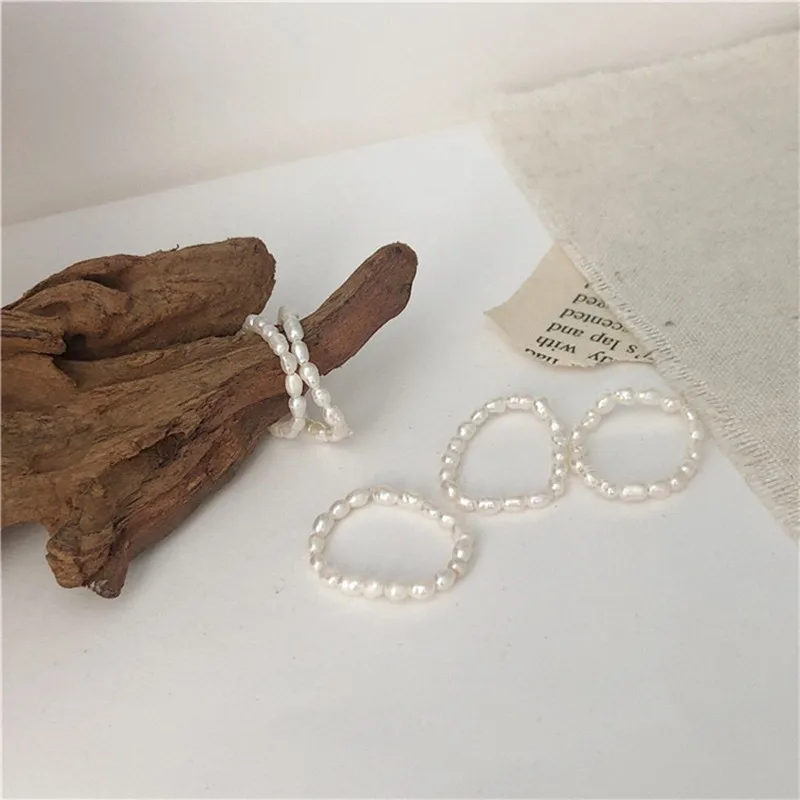 Растягивающееся кольцо барлок винтажное женское жемчужное пресноводный жемчуг