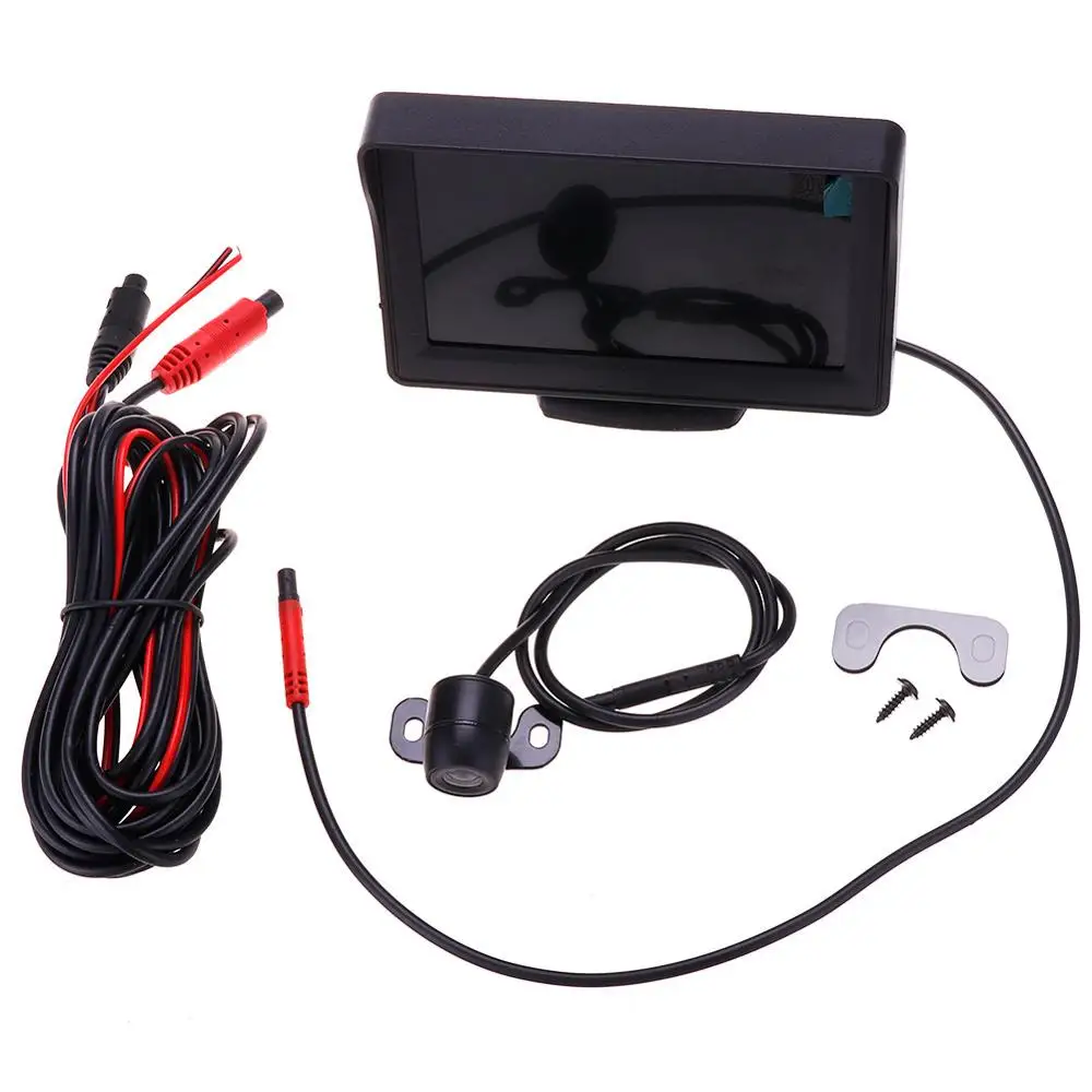 

4.3" Car Reverse Rear View Backup Night Vision Camera Kit and TFT LCD Monitor Cameras 4.3 Inch Car Camera Rearview Mirror Camera