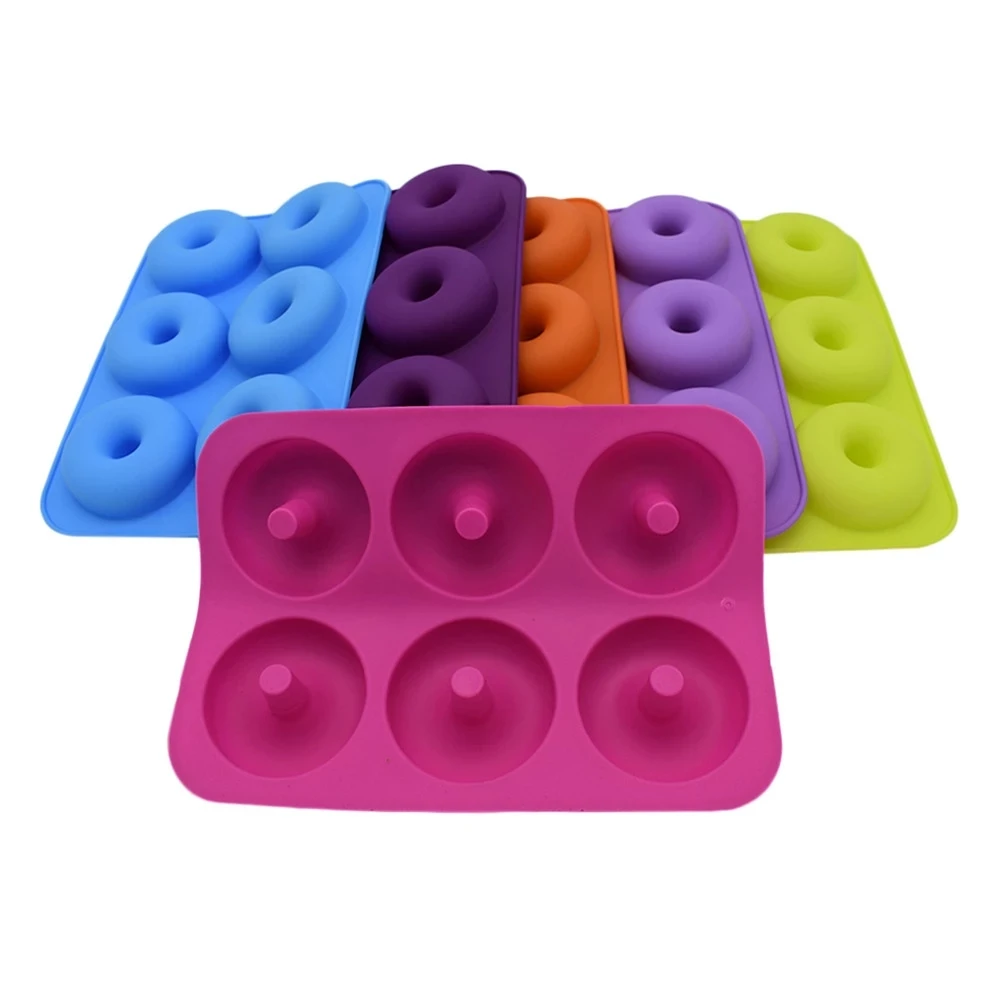 

Silicone Donut Mold Strawberry Cake Mould Non-Stick Candy Doughnut Baking Pan Bakeware Tool