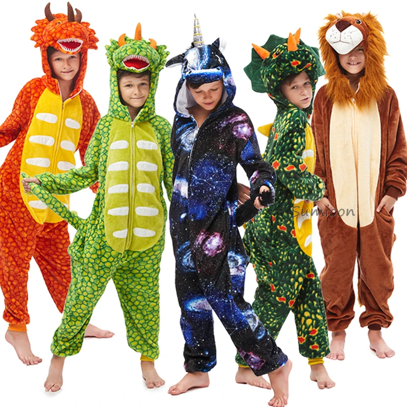 

Kigurumi Unicorn Pajama Animal Onesie for Women Men Sleepwear Adult Cartoon Animal Dinosaur Winter Pyjamas Suit Licorne Overalls