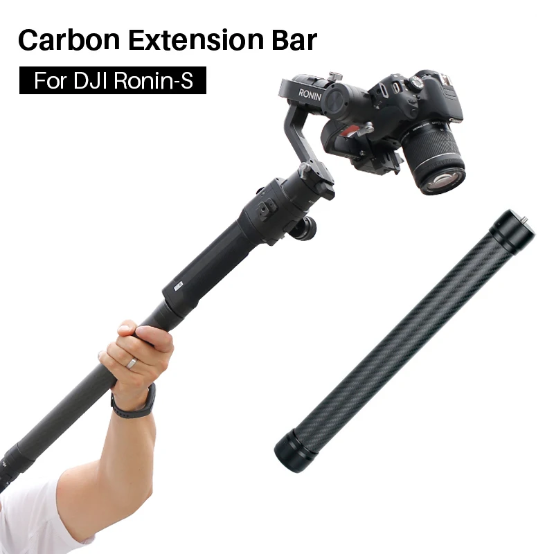 

Carbon Fiber Extension Pole Stick DSLR Stabilizer Phone Gimbal Rod Monopod for DJI Ronin S Moza S Air 2 Zhiyun Crane 2