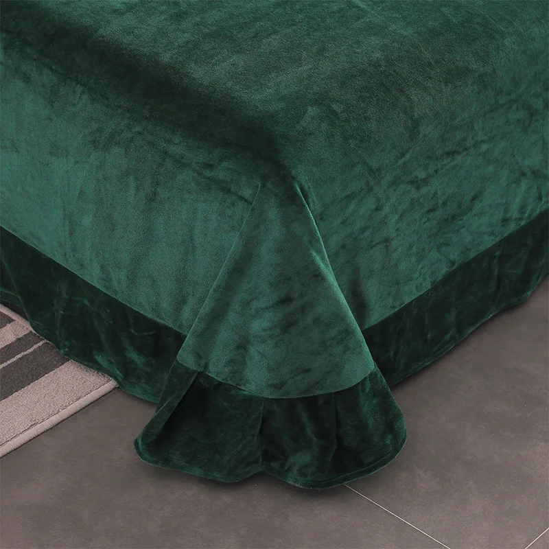 Зеленый коричневый бежевый серый роскошный зимний комплект постельного белья из