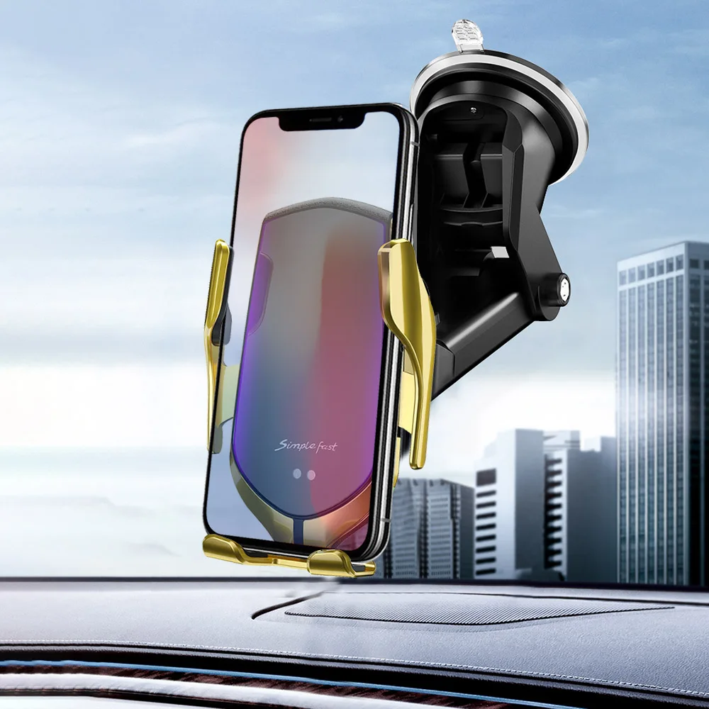 

Automatic Clamping 10W Qi Car Wireless Charger For iPhone 11 Pro X Xs MAX Infrared Induction Fast Charger Stand Car Phone Holder