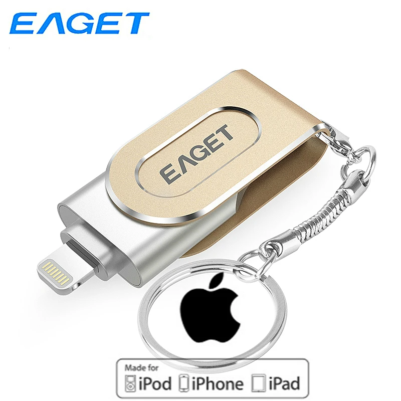 Молния Eaget®Флеш-накопитель USB 3 0 64 Гб Apple®MFI Сертифицированный флеш-накопитель OTG