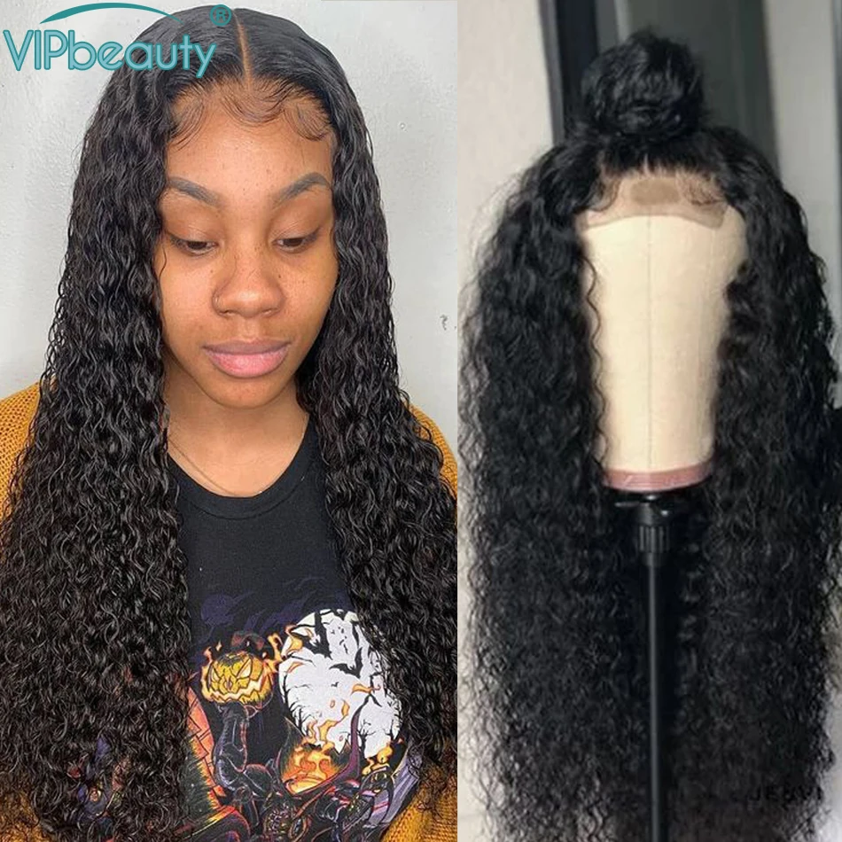 4x4 кружева Закрытие парики человеческих волос бразильские волнистые волосы virgin