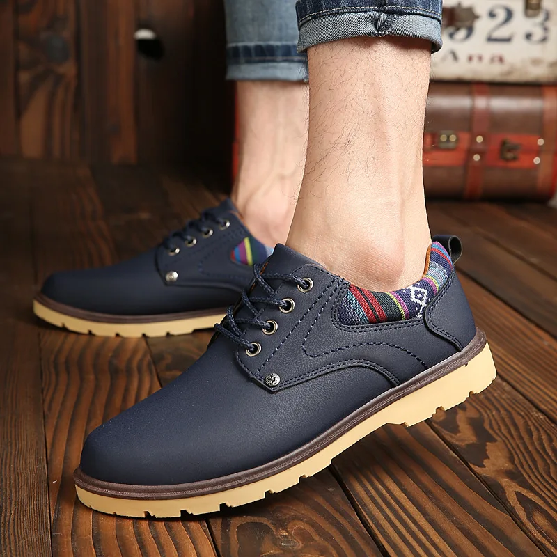 

2020 new men's business casual leather shoes waterproof non-slip men's shoes low-cut fashion men's shoes