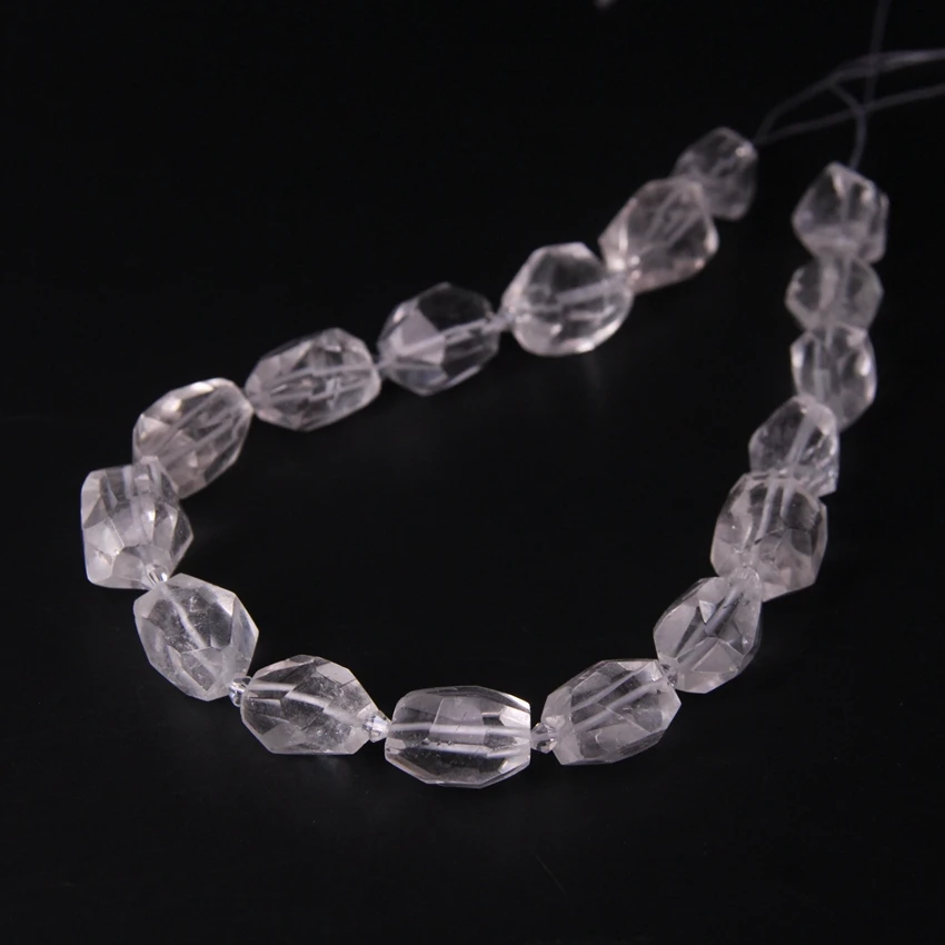 Ограненные Бусины Из Натурального кварца незакрепленные подвески для ожерелья