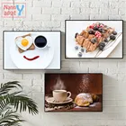 Холст с рисунком багета хлеба кофе еды Современное украшение для дома Настенная картина для кухни декор скандинавские плакаты и принты
