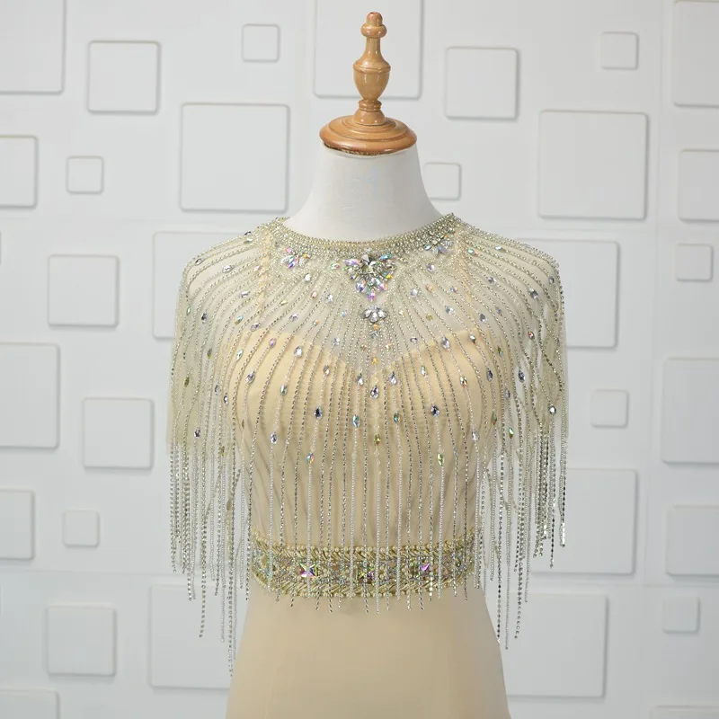 

Wedding Bolero Bridal Cape Women Cloak Luxury Rhinestones bolero para vestido de noiva Wedding Accessories