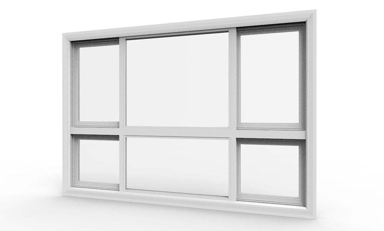 Двухстворчатое окно из НПВХ белого цвета по качественной цене - купить выгодной |