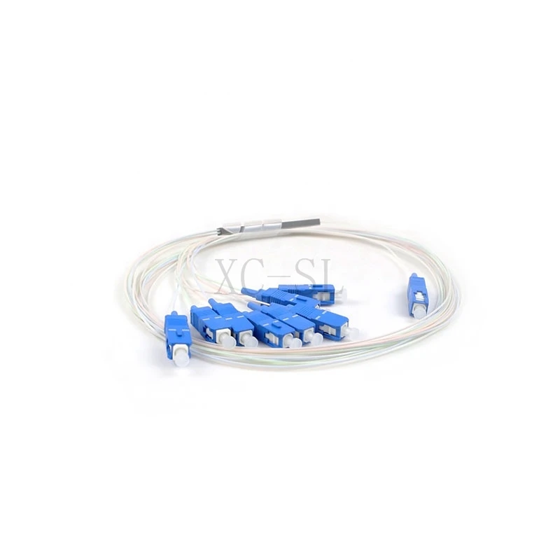 50pcs 1X8 plc splitter with connector Steel Tube 0.9mm G657A2 Fiber Optic blue | Мобильные телефоны и аксессуары