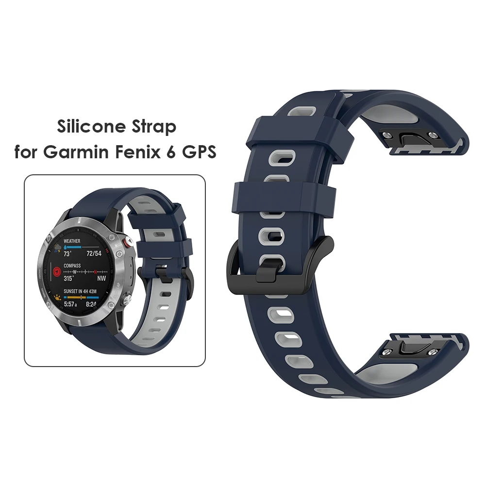 Универсальный силиконовый Смарт Браслет ремешок для Garmin Fenix 6 GPS/6 PRO/6 Sapphire GPS