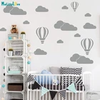 Воздушные шары, облака, наклейки на стену, Виниловый искусство, домашний декор, набор из 15 комнат, детские украшения для малышей, съемный YT6191